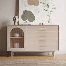 55 Beige Sideboard Buffet With Drawers