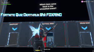 Trivia quizzes are a great way to work out your brain, maybe even learn something new. Fortnite Quiz Deathrun By Foxrinc Fortnite Creative Map Code Dropnite