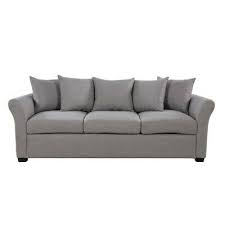Rolled arms and curved backs create graceful silhouettes, while classic details like nailhead trim, welted seat cushions, and bun feet provide a finishing touch of class and charm. Mobilis Classic And Traditional Ultra Comfortable Linen 3 Seater Sofa Light Gre Ebay