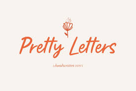 pretty letters handwritten font