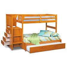 Our large selection, expert advice, and excellent prices will help you find bunk beds that fit your style and budget. Ranger Pine Twin Full Bunk Bed W Stairs Storage And Trundle Bunk Beds With Storage Bunk Bed Designs Bunk Beds With Stairs