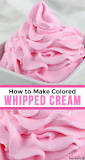 How do you add color to whipped cream frosting?