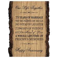 wooden 75th wedding anniversary home