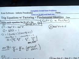 And Real Numbers Trig Equations With