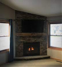 Corner Gas Fireplace Designs Rustic