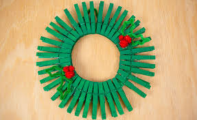 christmas clothespin wreath craft