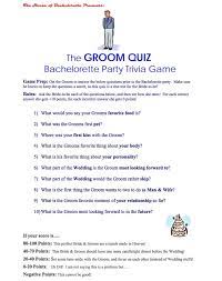 It's like the trivia that plays before the movie starts at the theater, but waaaaaaay longer. The Groom Quiz Bachelorette Party Trivia Bachelorette Party Quiz Bachelorette Party