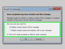 how to recall an email in outlook