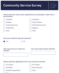 Community Service Survey Form Template