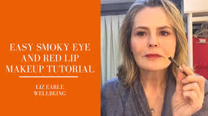 smoky eye and red lip makeup tutorial