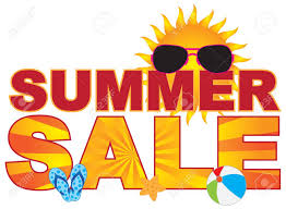 Summer Sale Retail Store Sign Banner With Sunglasses Flip Flop
