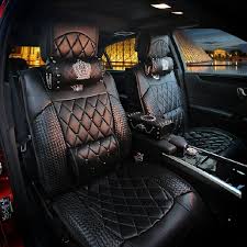 Quilted Leather Car Seat Cover With