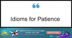 8 useful idioms for patience lillypad ai