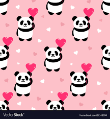 seamless panda pattern background