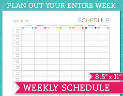 Weekly Schedule Print Out Blank Printable Weekly Schedules Uma