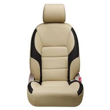 Beige Leather Car Seat Cover