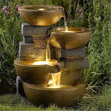 jeco pots water fountain with led light