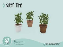 Sims Resource Green Time Potted Plant 4