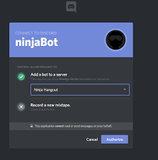 ninjabot discord bot the ginger ninja