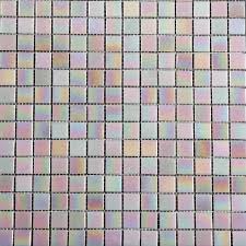 Glass Mosaic Tile Square Fantasy Pink
