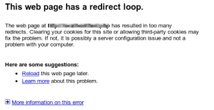 wordpress multisite redirect loop for