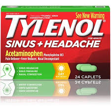 Tylenol Sinus Congestion Pain Caplets Daytime 24 Ea