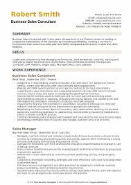 Software Sales Consultant Resume Business Sales Consultant Resume