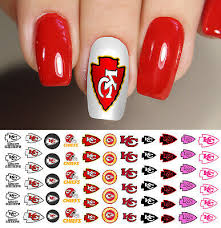 kansas city chiefs football nail art