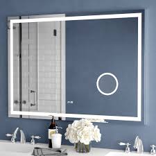 Spacious bathroom in luxury house. Electric With Clock Bathroom Vanity Mirror Bathroom Vanity Mirror Bathroom Mirror Led Mirror Bathroom