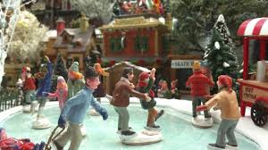 Christmas Village Animated Skating Scenes Christmas Villages