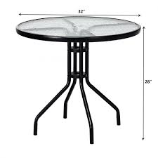 32 inch outdoor patio round tempered