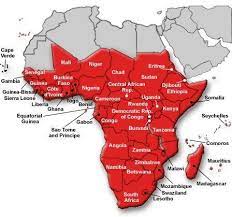 map of sub saharan african countries
