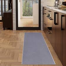 ottomanson basics collection non slip rubberback modern solid design 2x6 indoor runner rug 2 ft 2 in x 6 ft gray