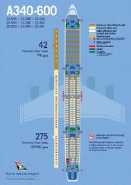 Airbus A340 Seating Chart South African Airways Airlines