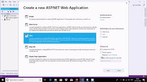 how to create first asp net mvc project