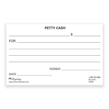 Registry Petty Cash Slip