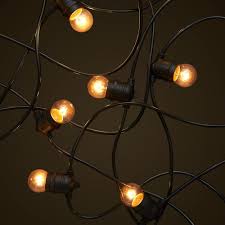 black 20m festoon string light choice