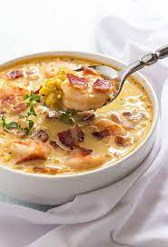 Shrimp And Corn Chowder With Bacon gambar png