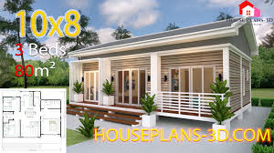 house plans 10x8 with 3 bedrooms gable
