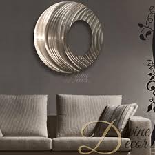 Round Contemporary Metal Wall Art In Art