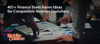 401 finance team name ideas for
