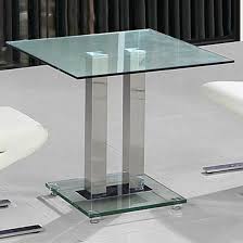 ankara small clear glass dining table
