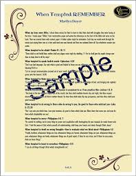 Scripture Helps Us Deal With Temptations Printable Chart