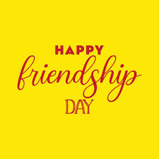 happy friendship day vector lettering