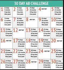30 days abs workout plan musely