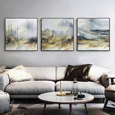 Wall Art Mountain Painting On Canvas