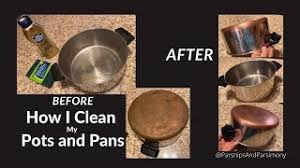 how to clean copper bottom pans revere