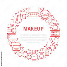makeup beauty care red circle poster