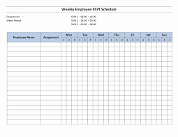 Free Monthly Work Schedule Template Weekly Employee 8 Hour Shift