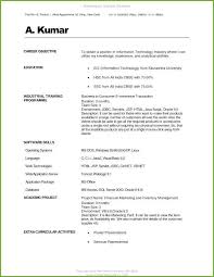 Sample Resume Format For Mba Finance Freshers